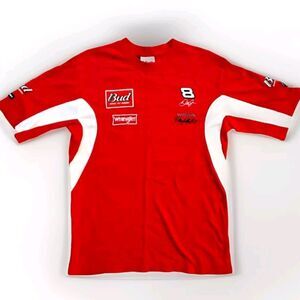 Vintage NASCAR DALE JR. Bud King Of Beers Chase Authenitcs Tee Mens Medium